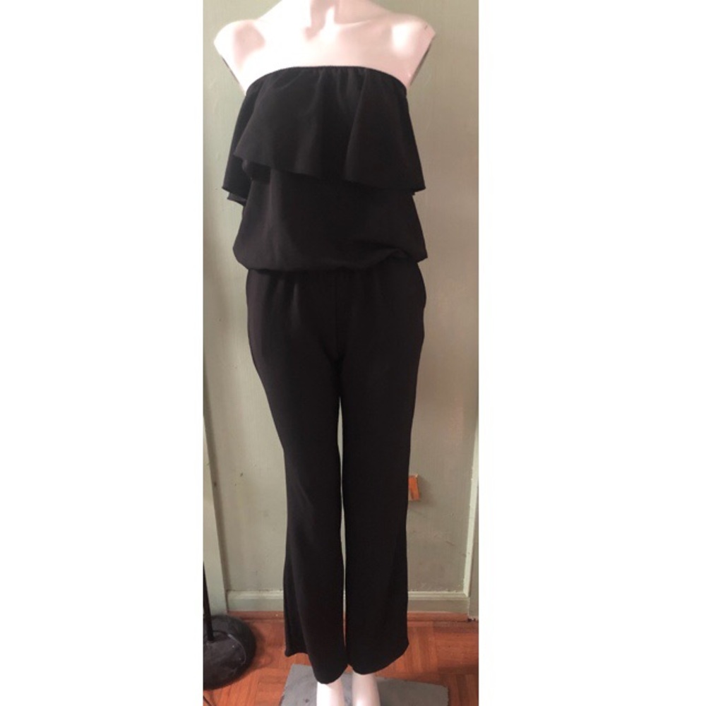 Black off shoulder jumpsuit